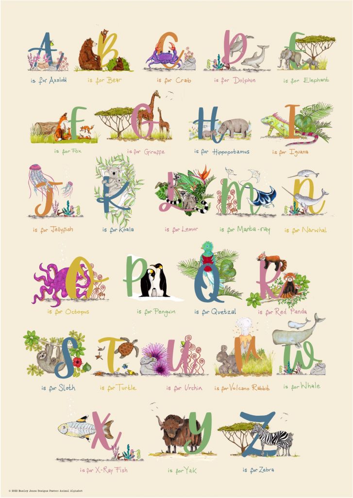 Illustrated Alphabet Poster